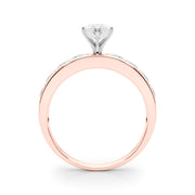 Majestic Channel-Set Round Diamond Engagement Ring in 10K/14K gold and platinum with certified lab-grown or natural diamonds