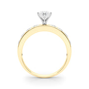 Majestic Channel-Set Round Diamond Engagement Ring in 10K/14K gold and platinum with certified lab-grown or natural diamonds