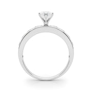 Majestic Channel-Set Round Diamond Engagement Ring in 10K/14K gold and platinum with certified lab-grown or natural diamonds