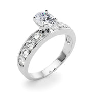 Majestic Channel-Set Round Diamond Engagement Ring in 10K/14K gold and platinum with certified lab-grown or natural diamonds