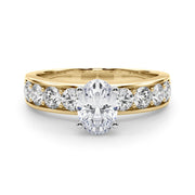 Majestic Channel-Set Round Diamond Engagement Ring in 10K/14K gold and platinum with certified lab-grown or natural diamonds