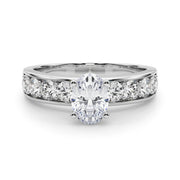 Majestic Channel-Set Round Diamond Engagement Ring in 10K/14K gold and platinum with certified lab-grown or natural diamonds