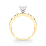 Majestic Channel-Set Round Diamond Engagement Ring in 10K/14K gold and platinum with certified lab-grown or natural diamonds