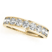 Shared Prong Channel Set Half Eternity Ring in 10K/14K gold and platinum with certified lab-grown or natural diamonds