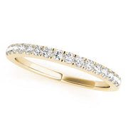 Straight Diamond Half Eternity Ring in 10K/14K gold and platinum with certified lab-grown or natural diamonds
