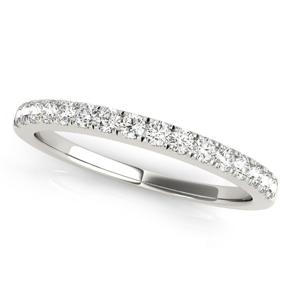 Straight Diamond Half Eternity Ring in Gold & Platinum