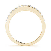 Straight Diamond Half Eternity Ring in Gold & Platinum