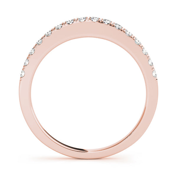 Straight Diamond Half Eternity Ring in Gold & Platinum