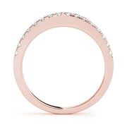 Straight Diamond Half Eternity Ring in Gold & Platinum