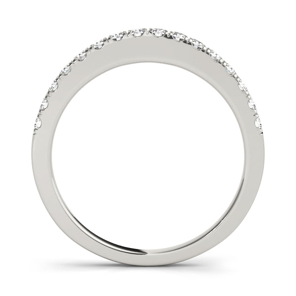 Straight Diamond Half Eternity Ring in Gold & Platinum