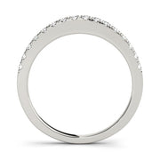 Straight Diamond Half Eternity Ring in Gold & Platinum