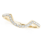 Prong Set Curved Half Eternity Ring in 10K/14K gold and platinum with certified lab-grown or natural diamonds
