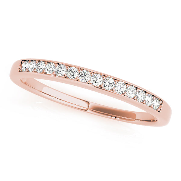 Prong in Channel Half Eternity Ring in Gold & Platinum