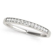 Prong in Channel Half Eternity Ring in Gold & Platinum