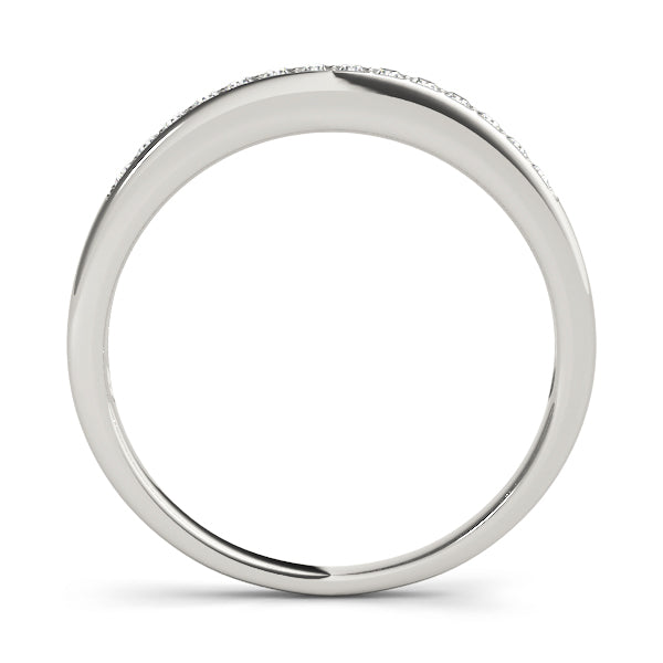 Prong in Channel Half Eternity Ring in Gold & Platinum