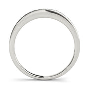 Prong in Channel Half Eternity Ring in Gold & Platinum