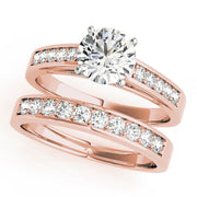 Statement Channel-Set Round Diamond Engagement Ring in 10K/14K gold and platinum with certified lab-grown or natural diamonds