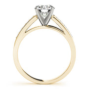 Statement Channel-Set Round Diamond Engagement Ring in 10K/14K gold and platinum with certified lab-grown or natural diamonds