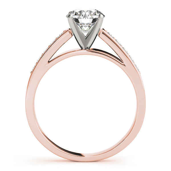 Statement Channel-Set Round Diamond Engagement Ring in 10K/14K gold and platinum with certified lab-grown or natural diamonds