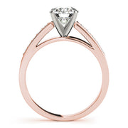 Statement Channel-Set Round Diamond Engagement Ring in 10K/14K gold and platinum with certified lab-grown or natural diamonds