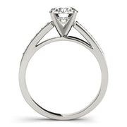 Statement Channel-Set Round Diamond Engagement Ring in 10K/14K gold and platinum with certified lab-grown or natural diamonds