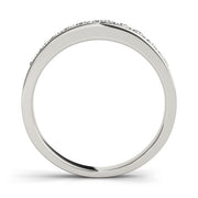 Prong in Channel Half Eternity Ring in Gold & Platinum