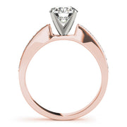 Lustrous Channel-Set Round Diamond Engagement Ring in 10K/14K gold and platinum with certified lab-grown or natural diamonds