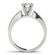 Lustrous Channel-Set Round Diamond Engagement Ring in 10K/14K gold and platinum with certified lab-grown or natural diamonds