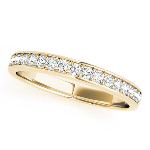 Channel Set Half Eternity Ring in 10K/14K gold and platinum with certified lab-grown or natural diamonds