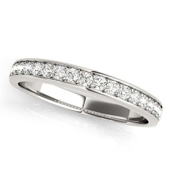 Channel Set Half Eternity Ring in Gold & Platinum