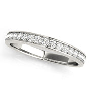 Channel Set Half Eternity Ring in Gold & Platinum