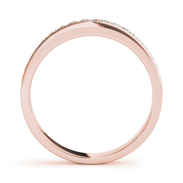 Channel Set Half Eternity Ring in Gold & Platinum