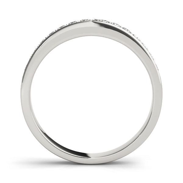 Channel Set Half Eternity Ring in Gold & Platinum