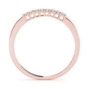 Prong Set Curved Half Eternity Ring in Gold & Platinum