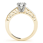 Dazzling Channel-Set Round Diamond Engagement Ring in 10K/14K gold and platinum with certified lab-grown or natural diamonds