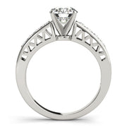 Dazzling Channel-Set Round Diamond Engagement Ring in 10K/14K gold and platinum with certified lab-grown or natural diamonds
