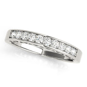 Channel Set Half Eternity Ring in Gold & Platinum