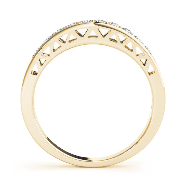 Channel Set Half Eternity Ring in Gold & Platinum