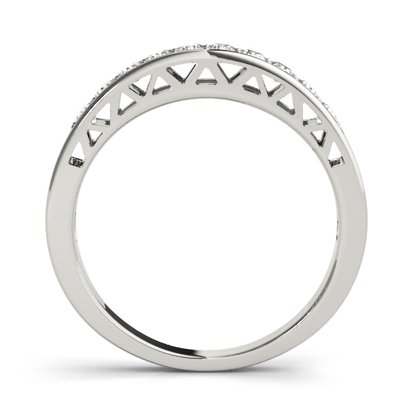 Channel Set Half Eternity Ring in Gold & Platinum