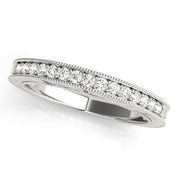 Channel Set Filigree Half Eternity Ring in Gold & Platinum