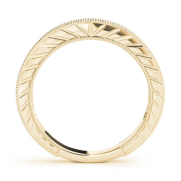 Channel Set Filigree Half Eternity Ring in Gold & Platinum