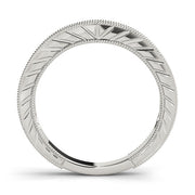 Channel Set Filigree Half Eternity Ring in Gold & Platinum