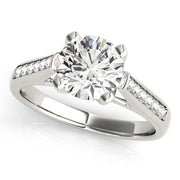 Enchanted Channel-Set Round Diamond Engagement Ring in 10K/14K gold and platinum with certified lab-grown or natural diamonds