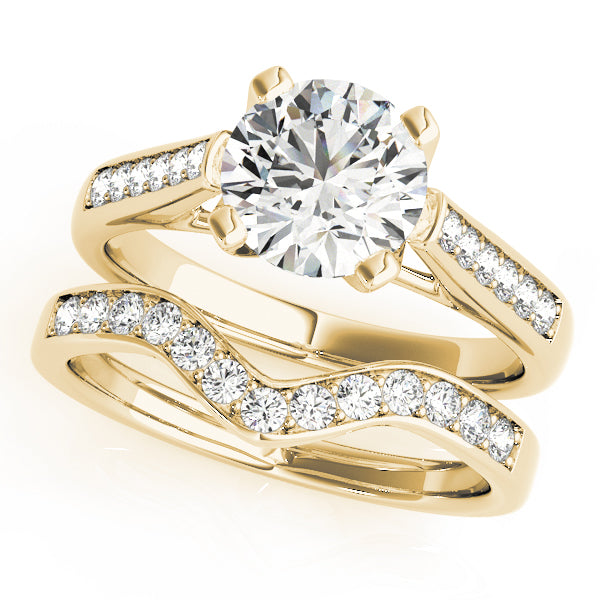 Enchanted Channel-Set Round Diamond Engagement Ring in 10K/14K gold and platinum with certified lab-grown or natural diamonds