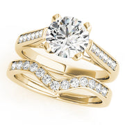 Enchanted Channel-Set Round Diamond Engagement Ring in 10K/14K gold and platinum with certified lab-grown or natural diamonds