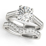 Enchanted Channel-Set Round Diamond Engagement Ring in 10K/14K gold and platinum with certified lab-grown or natural diamonds