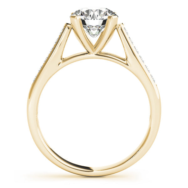 Enchanted Channel-Set Round Diamond Engagement Ring in 10K/14K gold and platinum with certified lab-grown or natural diamonds