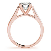 Enchanted Channel-Set Round Diamond Engagement Ring in 10K/14K gold and platinum with certified lab-grown or natural diamonds