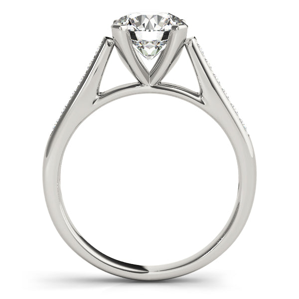 Enchanted Channel-Set Round Diamond Engagement Ring in 10K/14K gold and platinum with certified lab-grown or natural diamonds