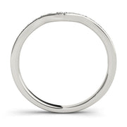 Curved Bands Half Eternity Ring in Gold & Platinum